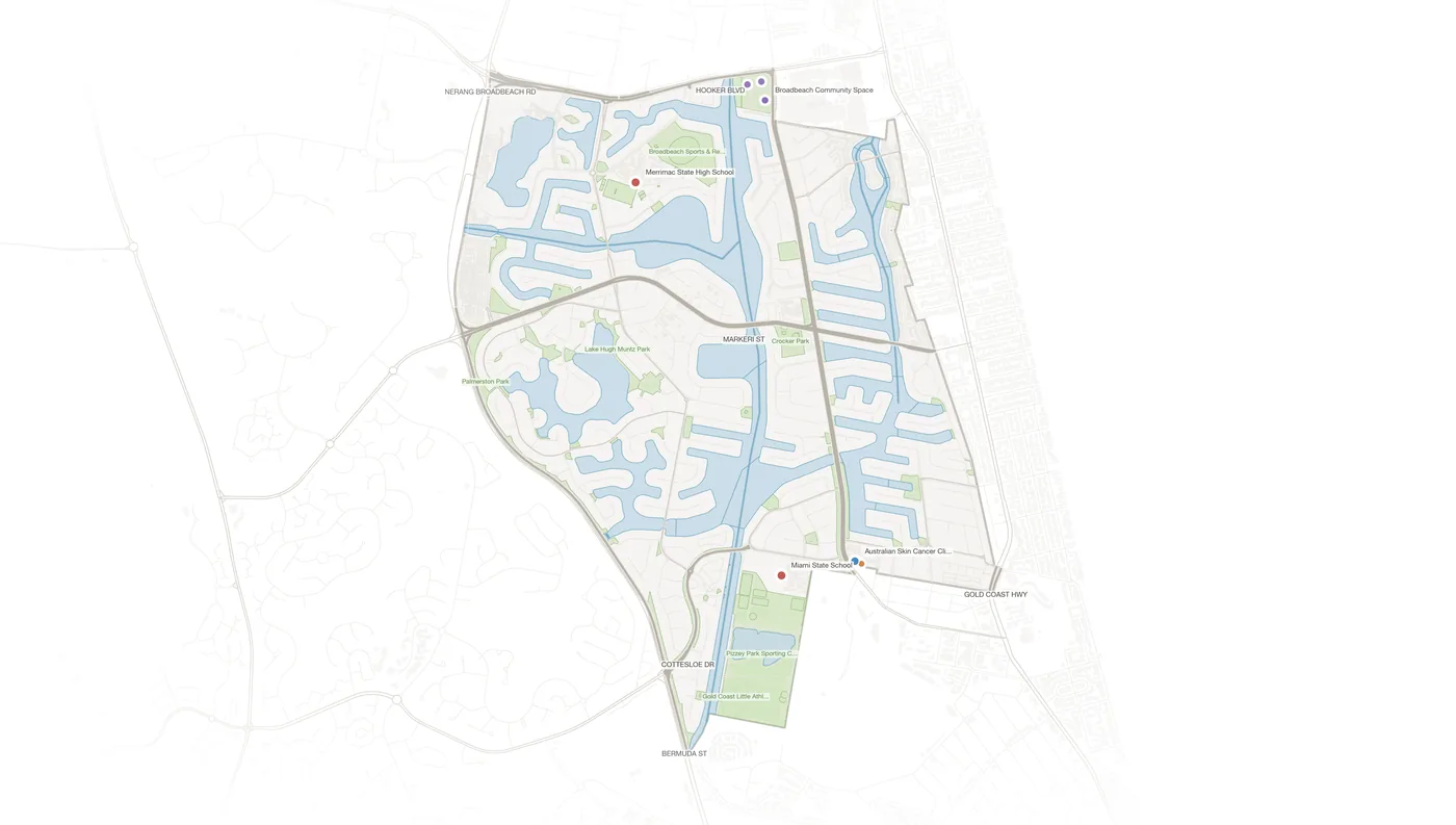 Mermaid Waters urban fabric map