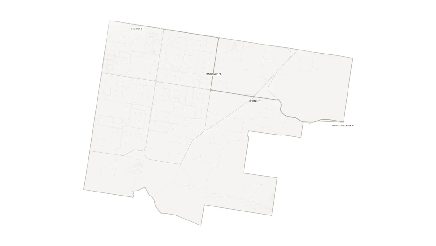 Middle Ridge urban fabric map