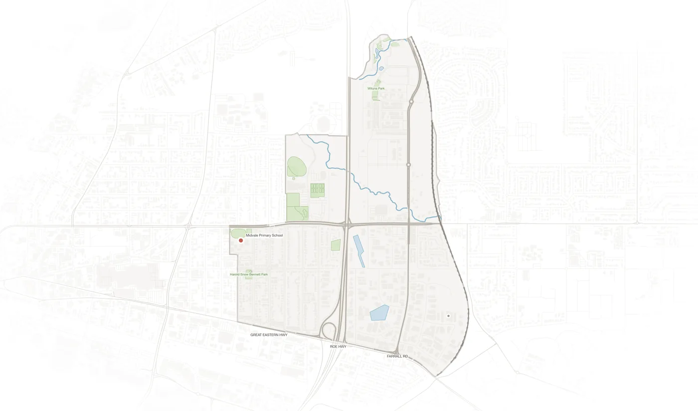 Midvale urban fabric map