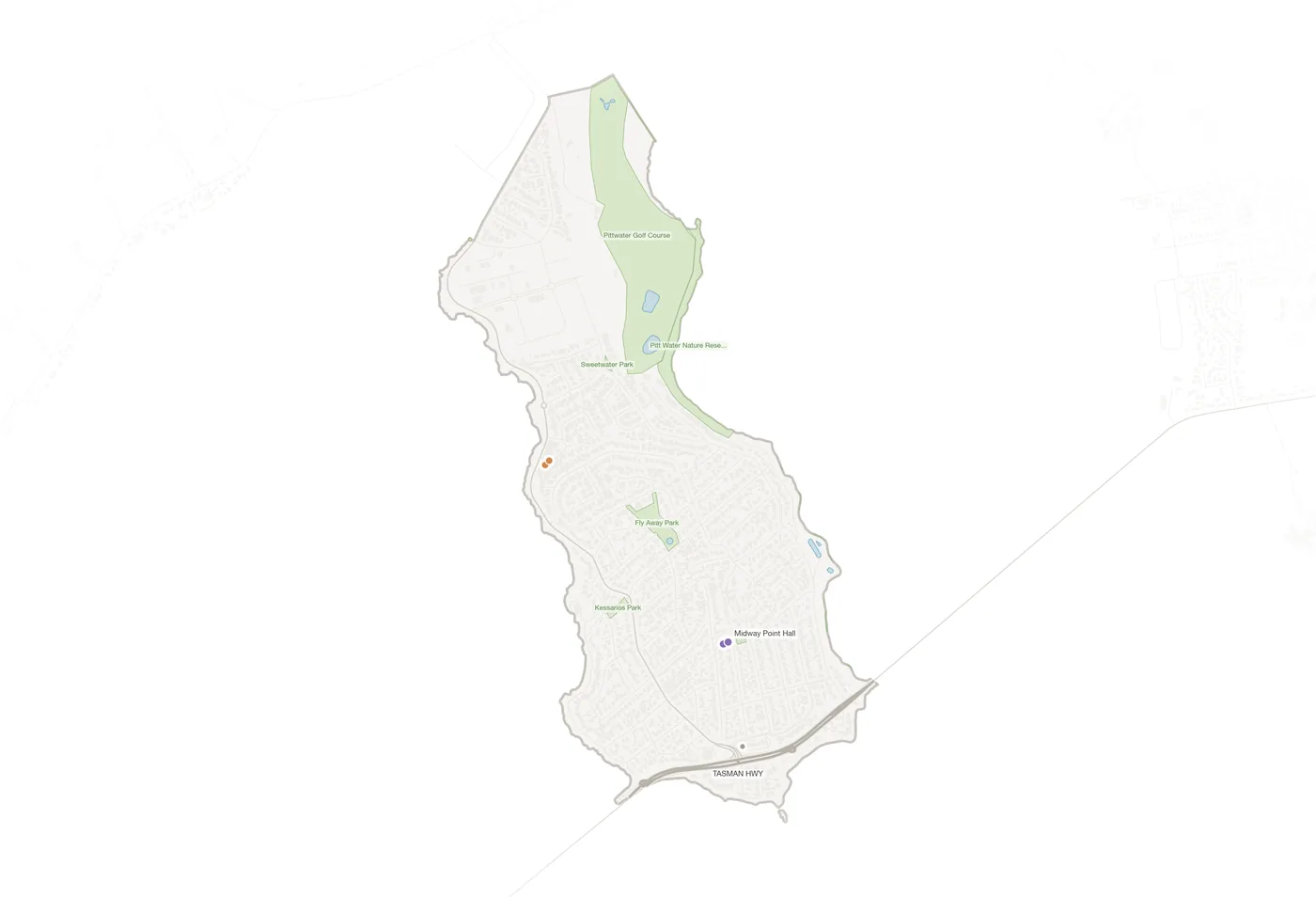 Midway Point urban fabric map