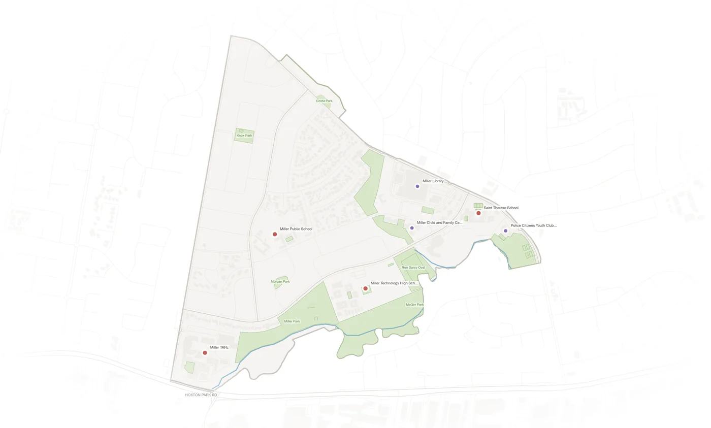 Miller urban fabric map