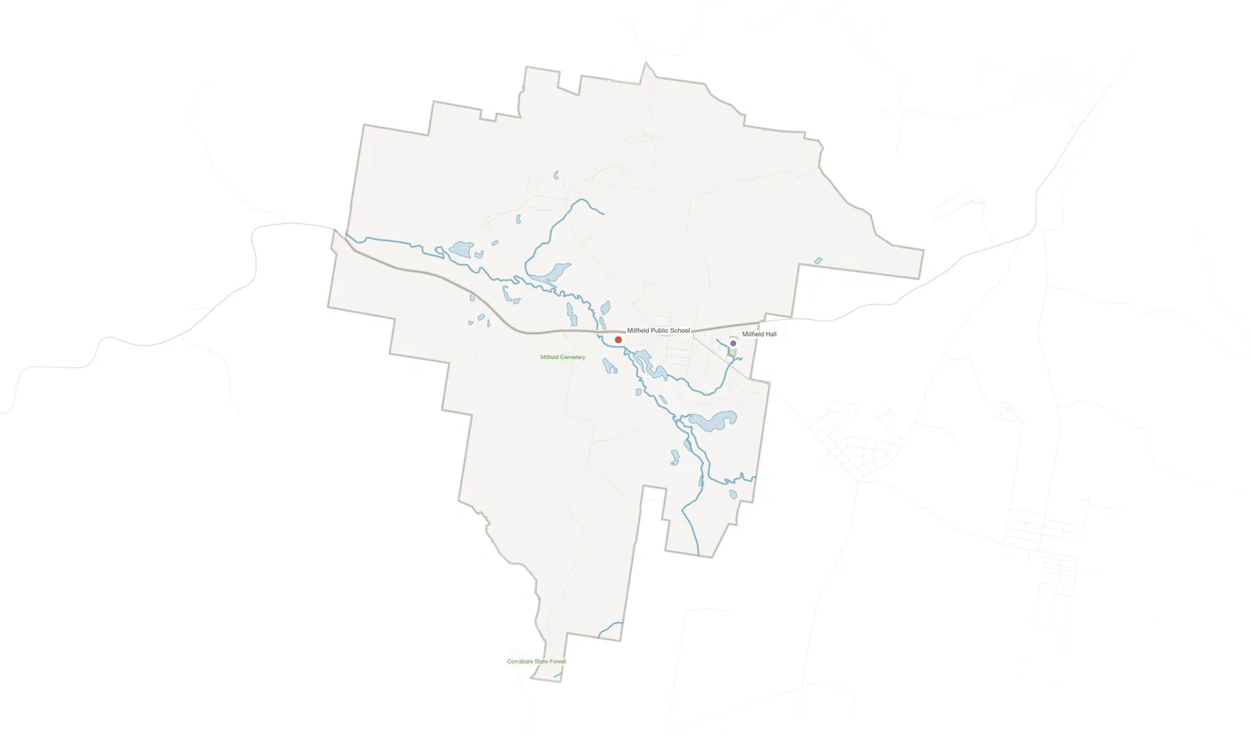Millfield urban fabric map
