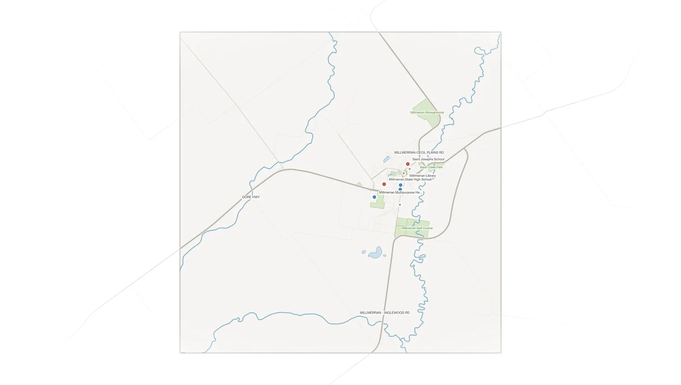 Millmerran urban fabric map