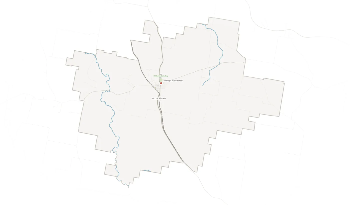 Millthorpe urban fabric map