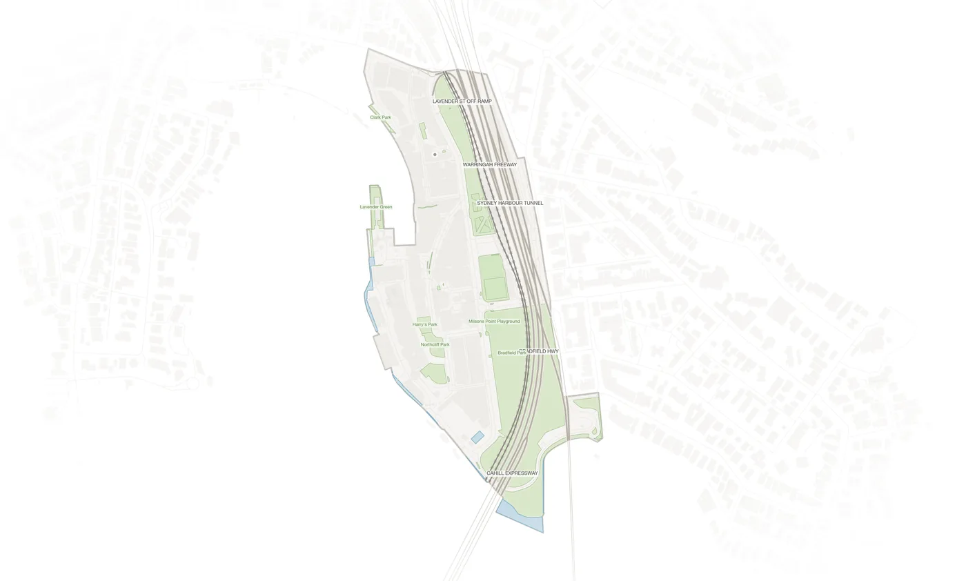 Milsons Point urban fabric map