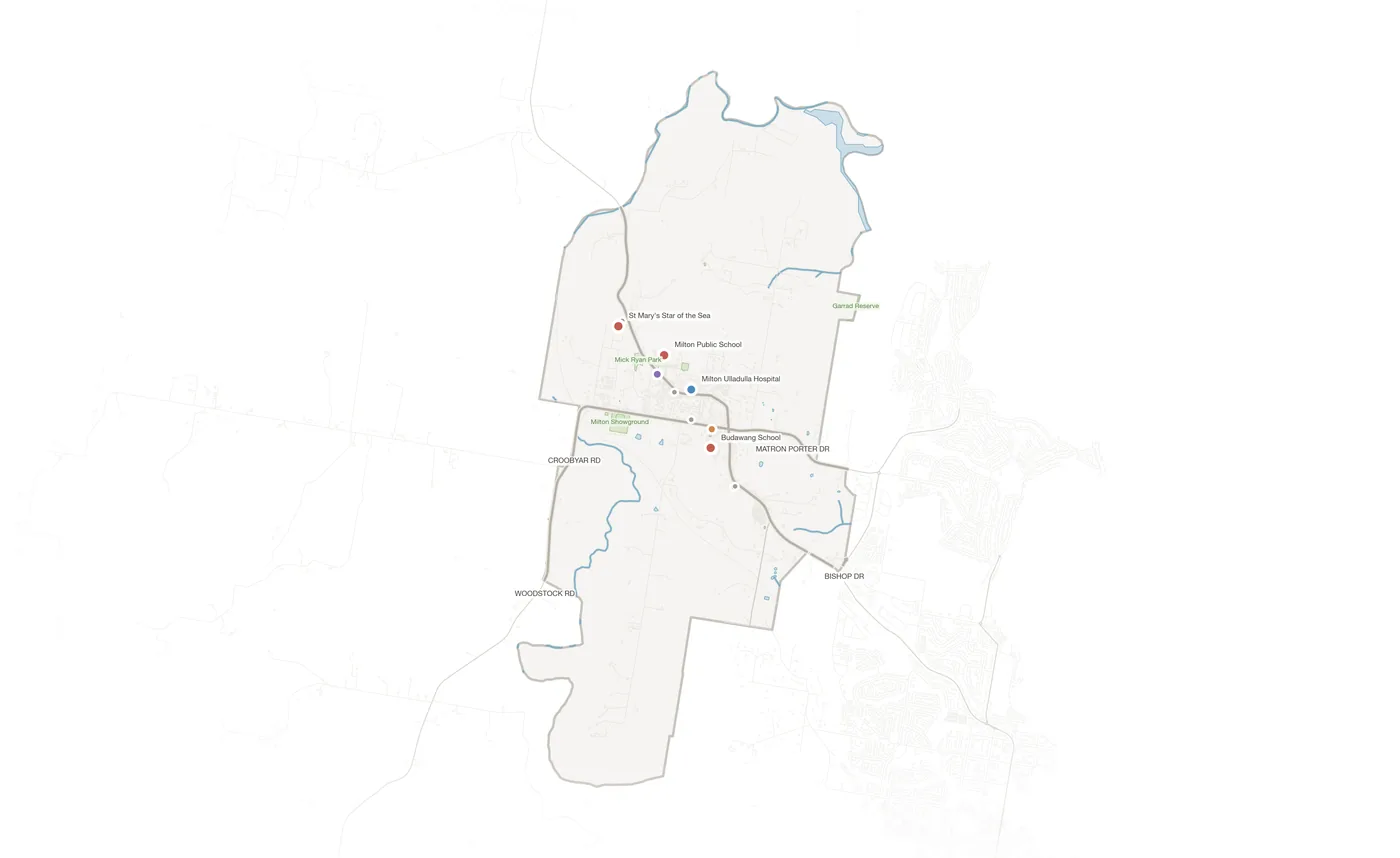 Milton urban fabric map