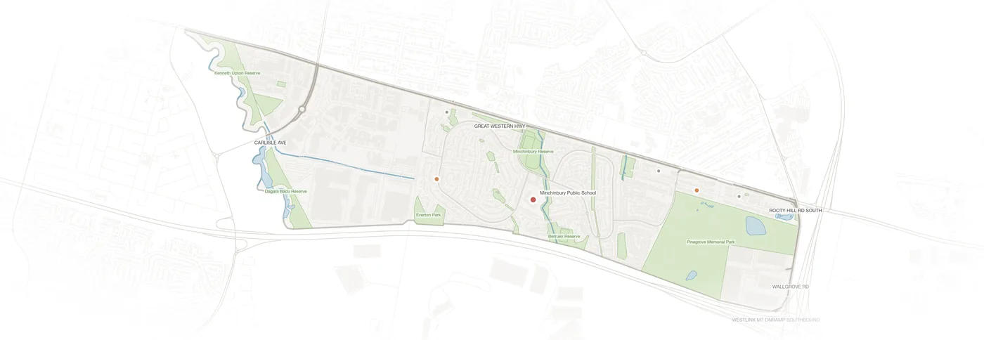 Minchinbury urban fabric map