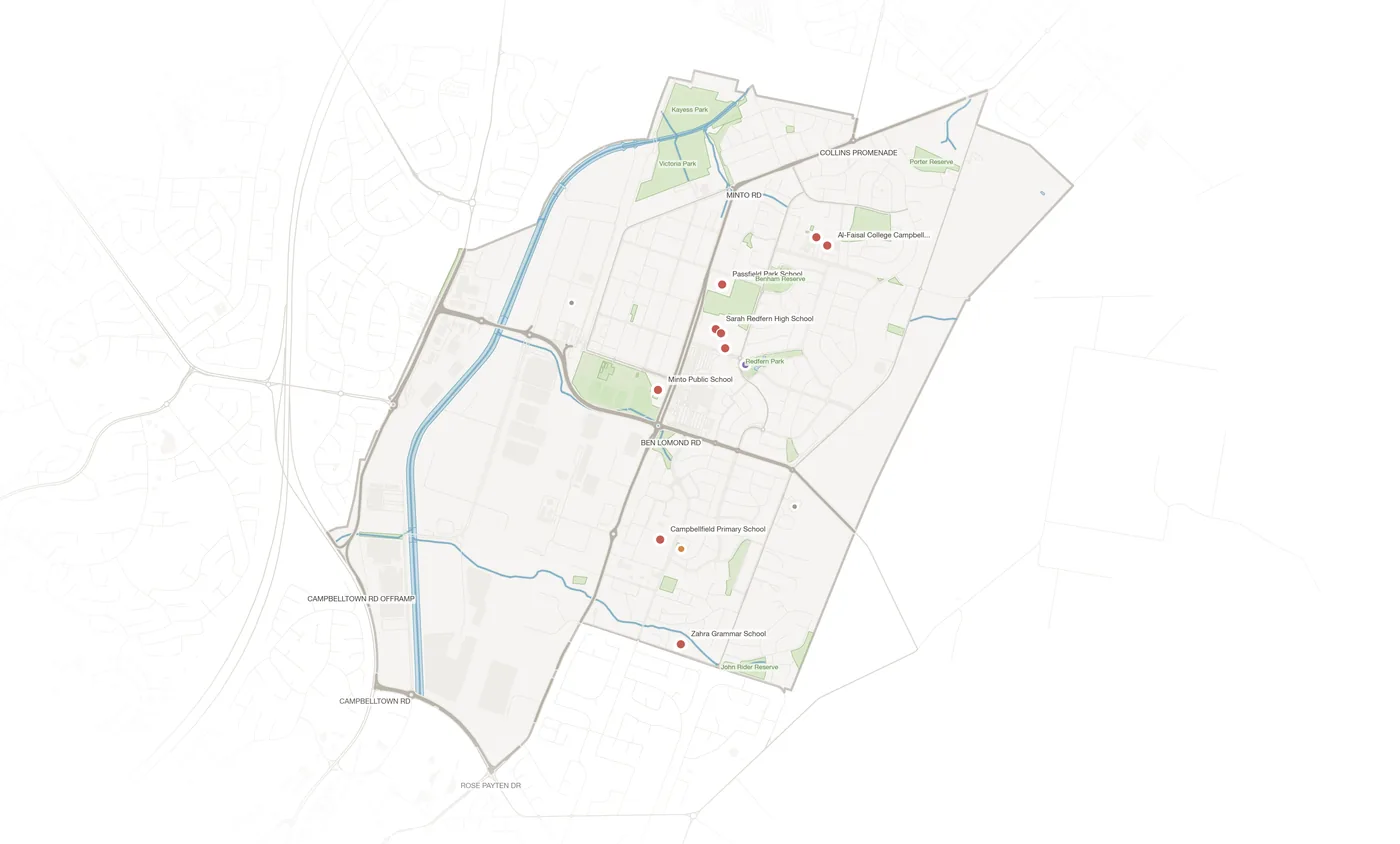Minto urban fabric map