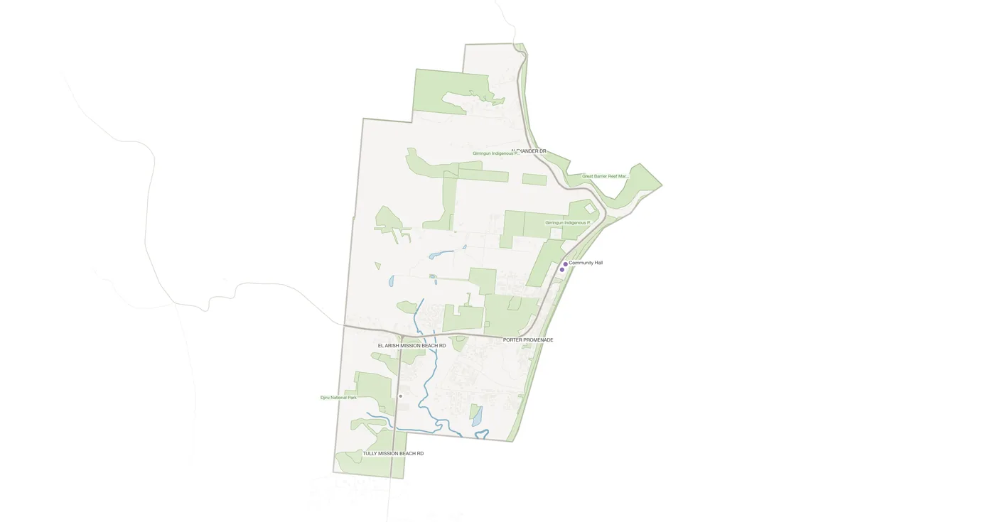 Mission Beach urban fabric map