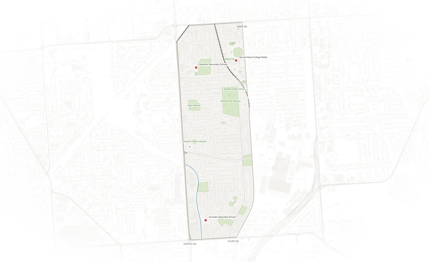 Mitchell Park urban fabric map