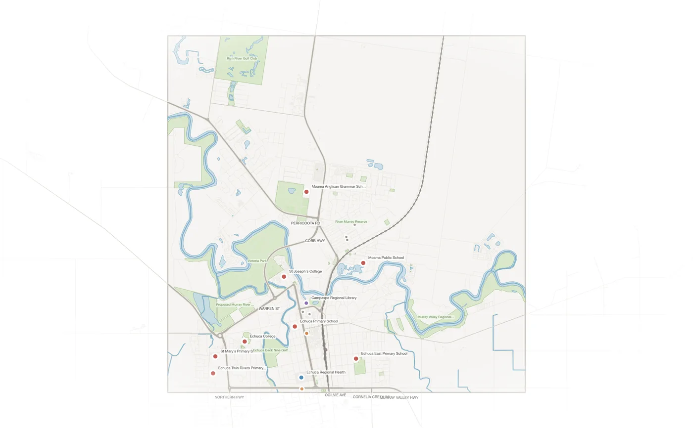 Moama urban fabric map