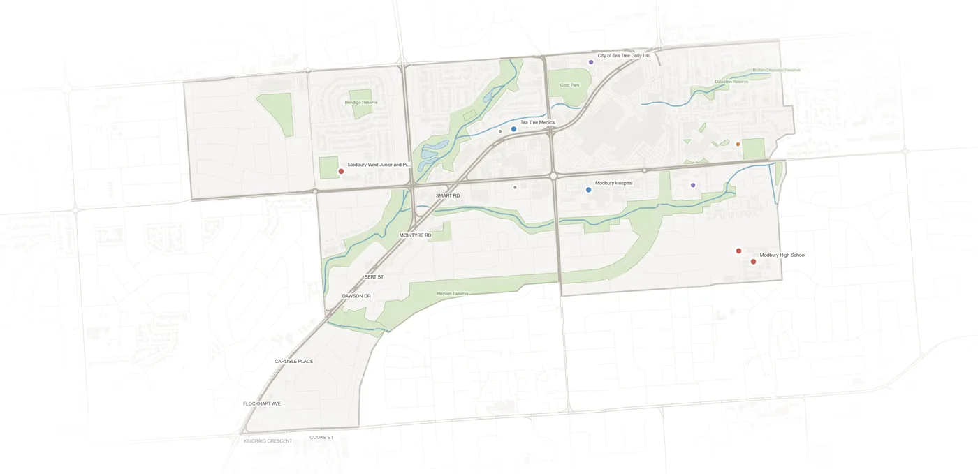 Modbury urban fabric map