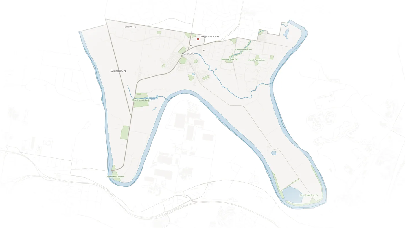 Moggill urban fabric map