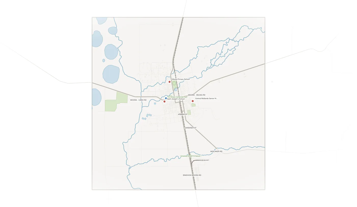 Moora urban fabric map