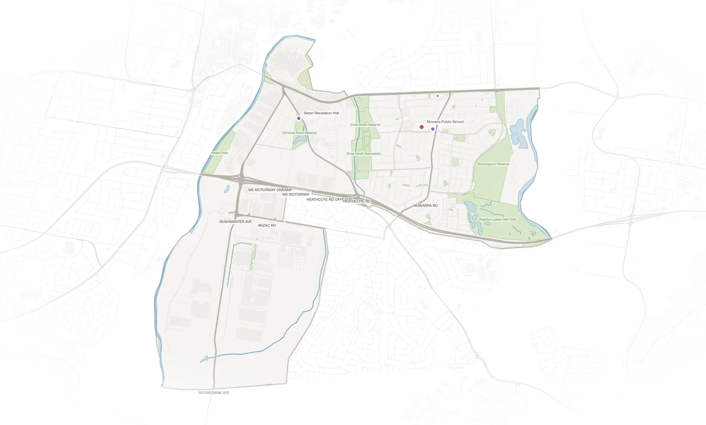 Moorebank urban fabric map