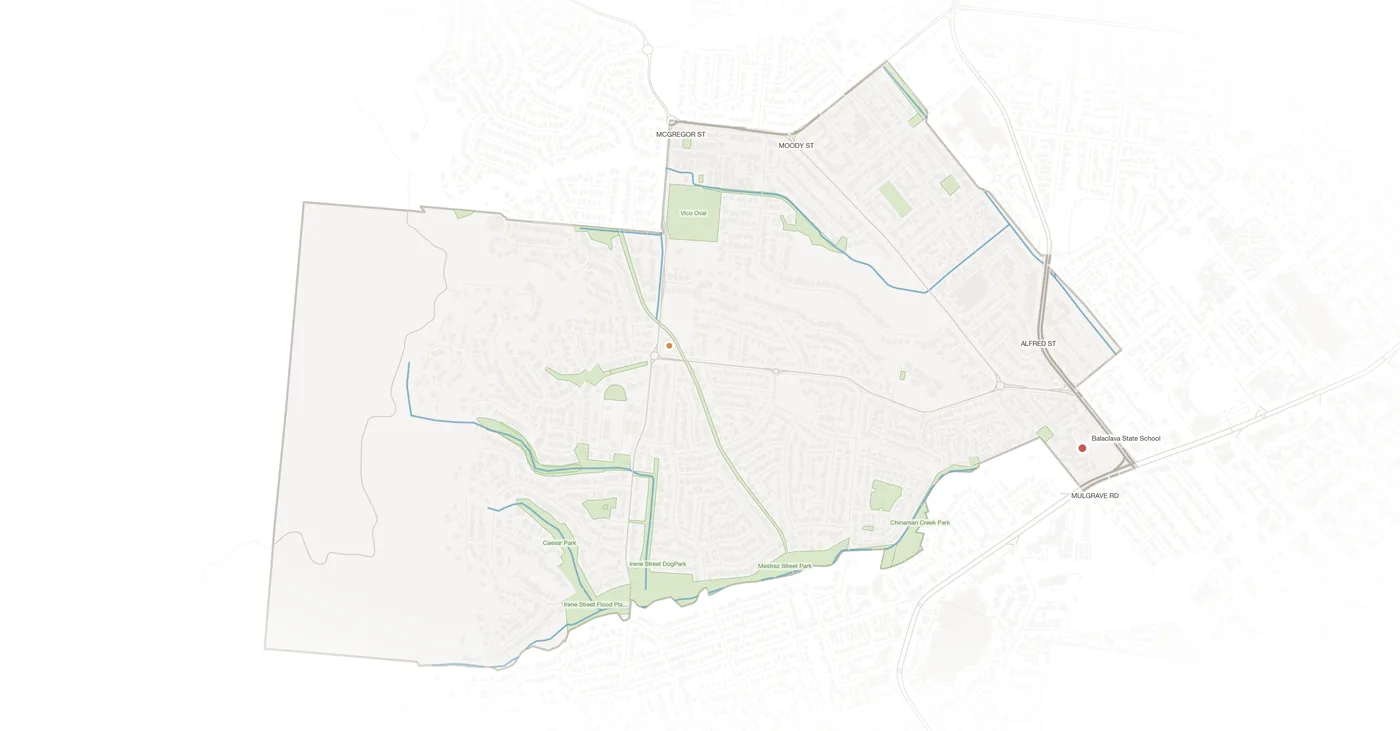 Mooroobool urban fabric map
