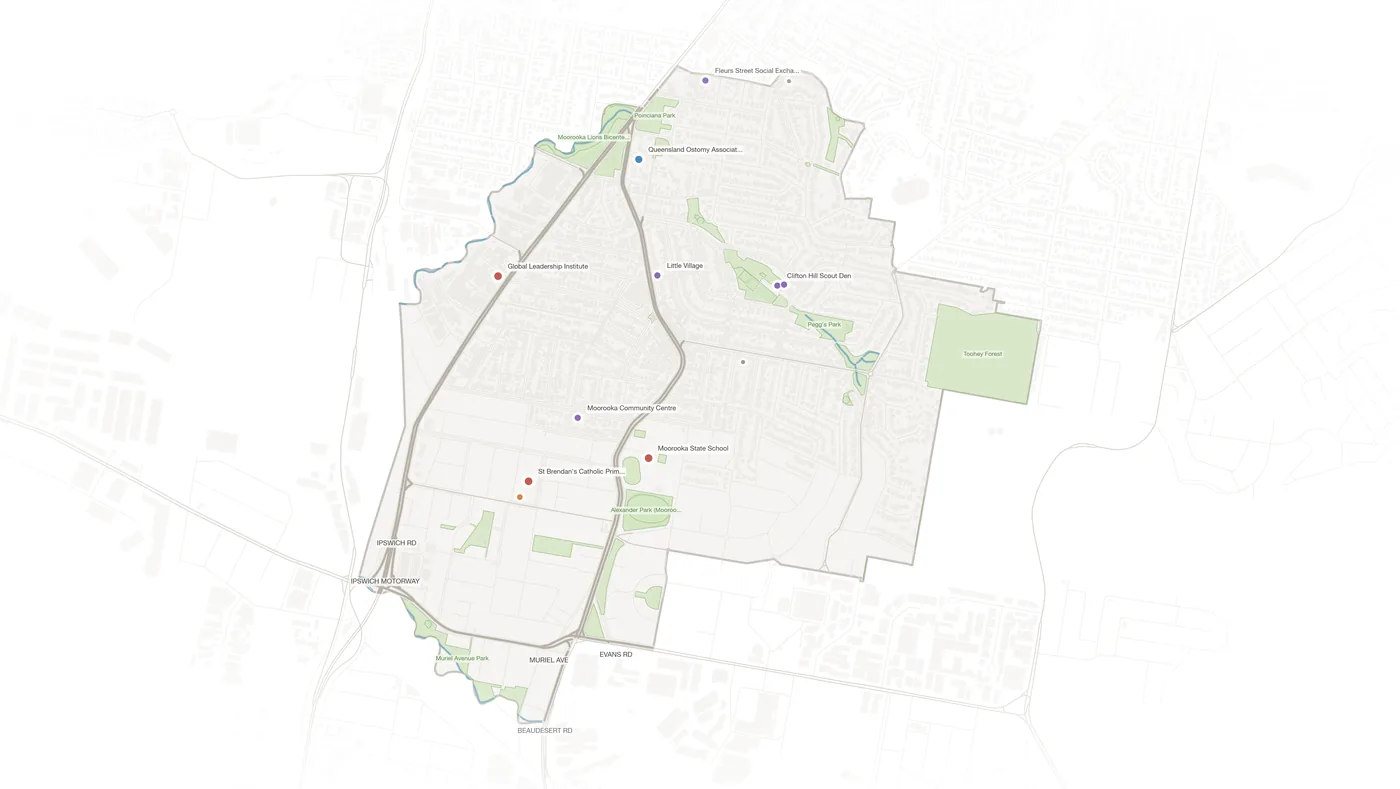 Moorooka urban fabric map