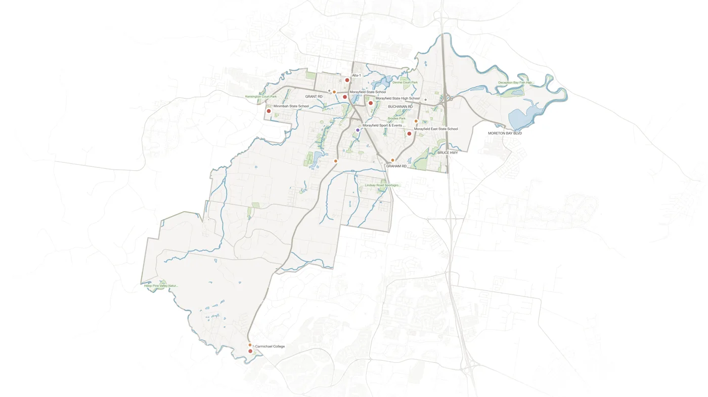 Morayfield urban fabric map