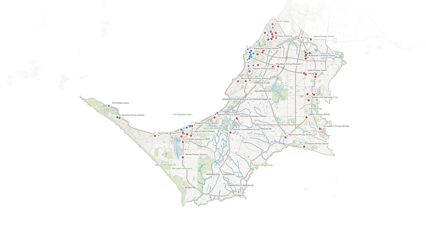 Mornington urban fabric map