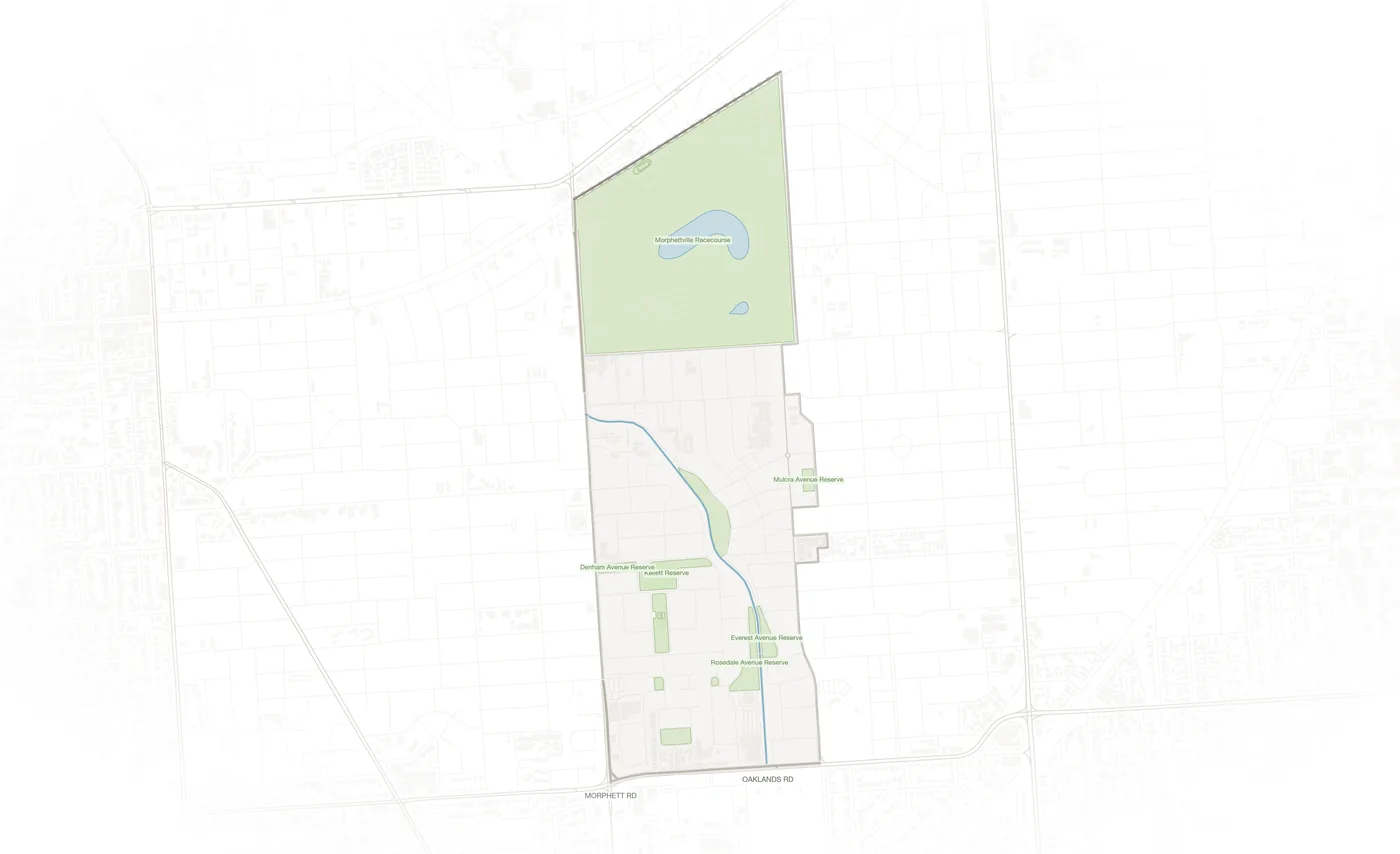 Morphettville urban fabric map