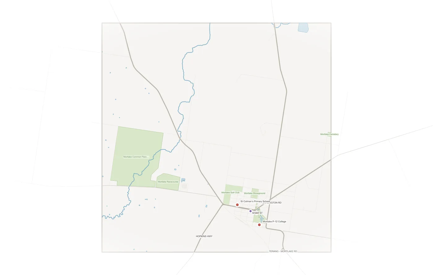 Mortlake urban fabric map