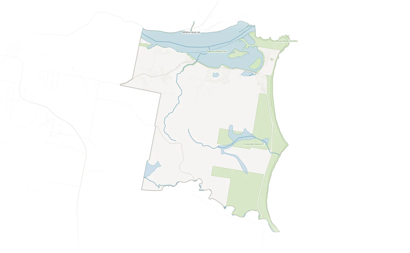 Moruya Heads urban fabric map
