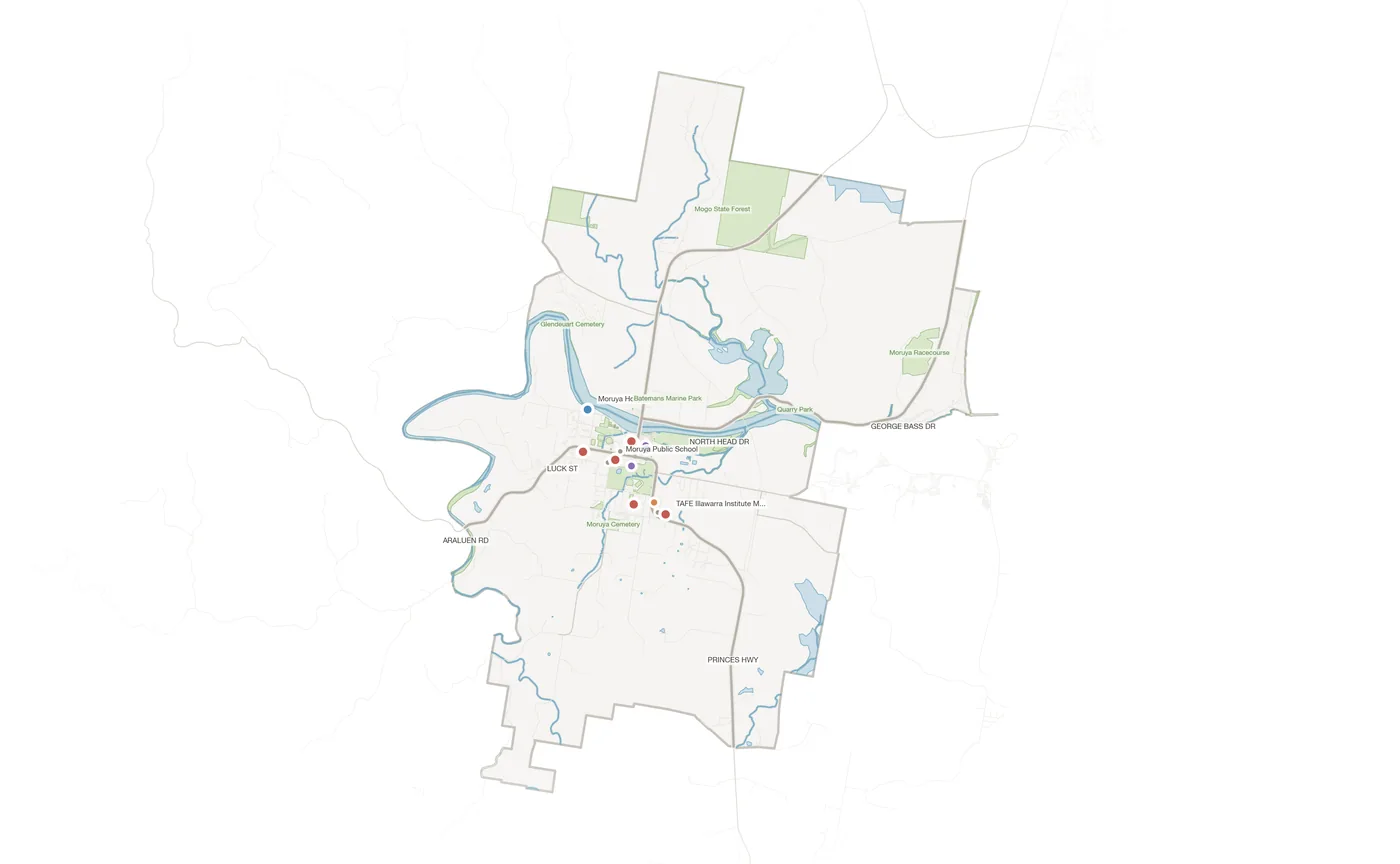 Moruya urban fabric map