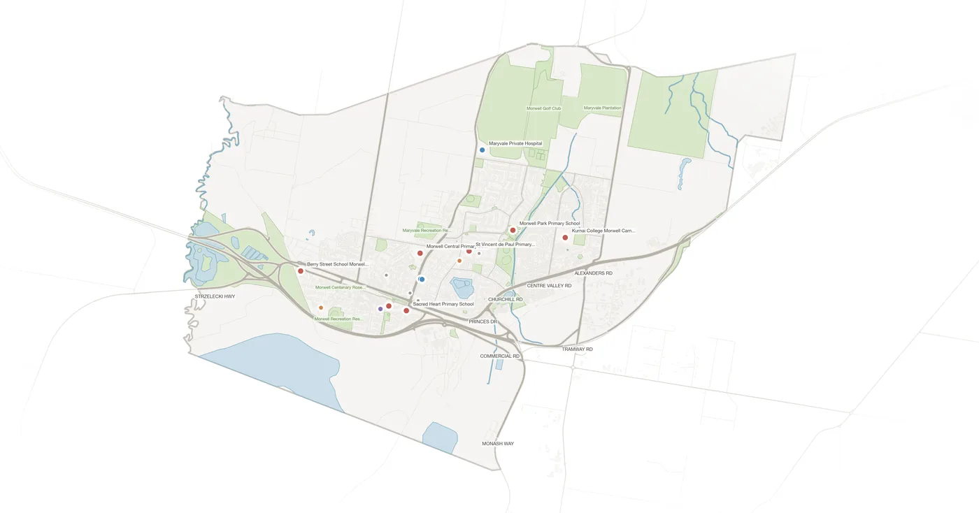 Morwell urban fabric map