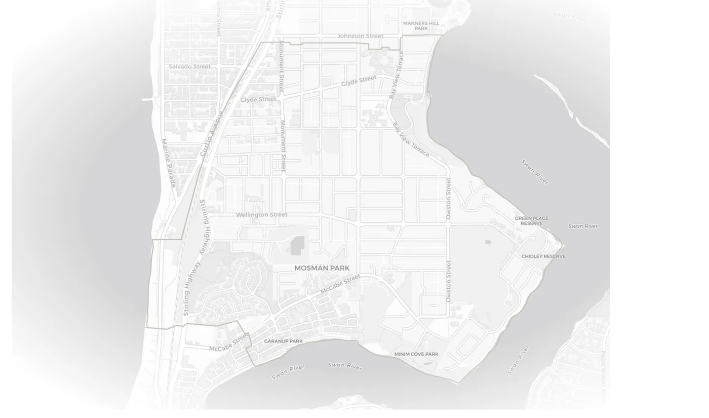 Mosman Park urban fabric map