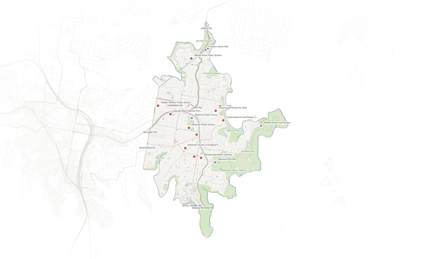 Mosman urban fabric map
