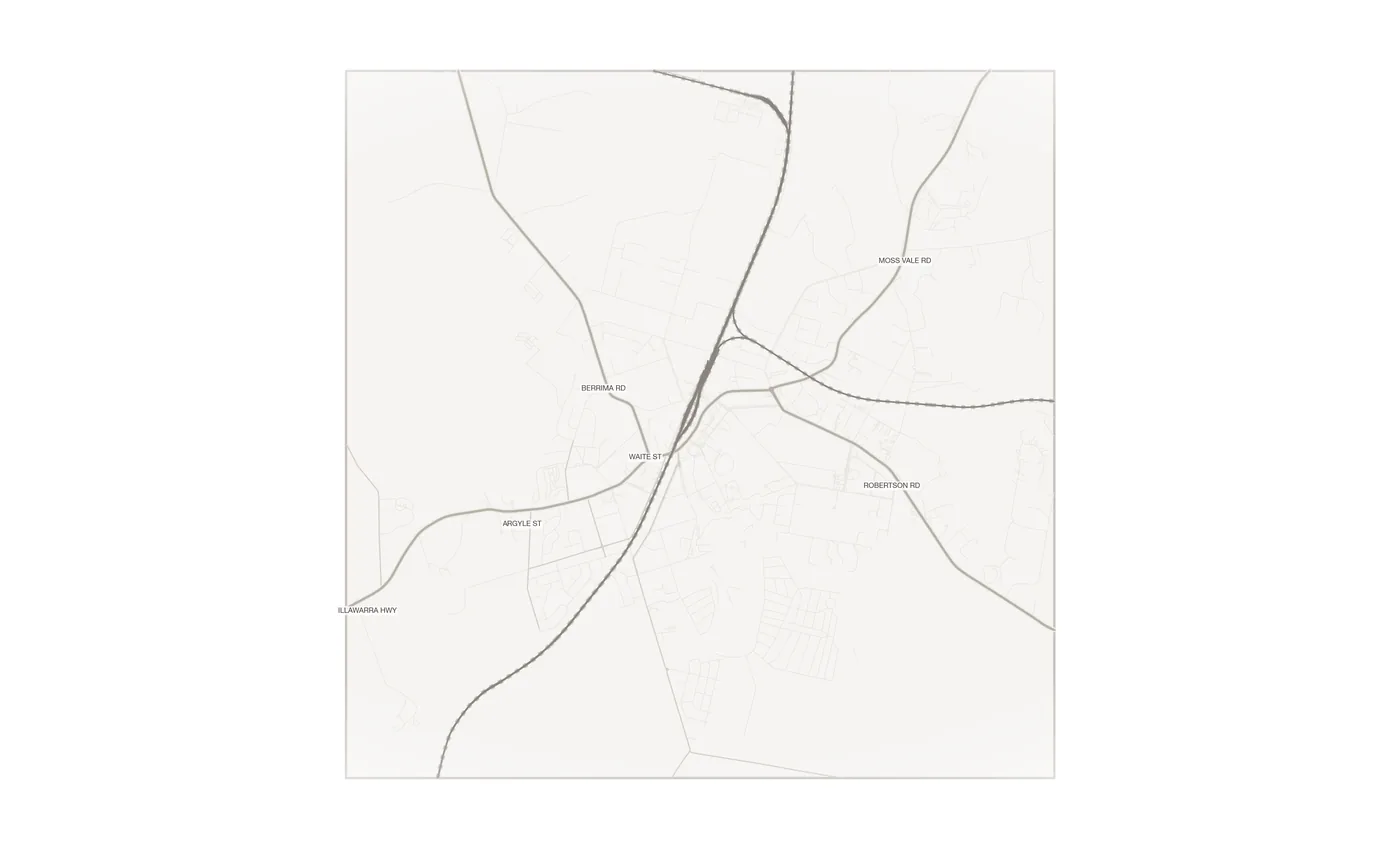 Moss Vale urban fabric map