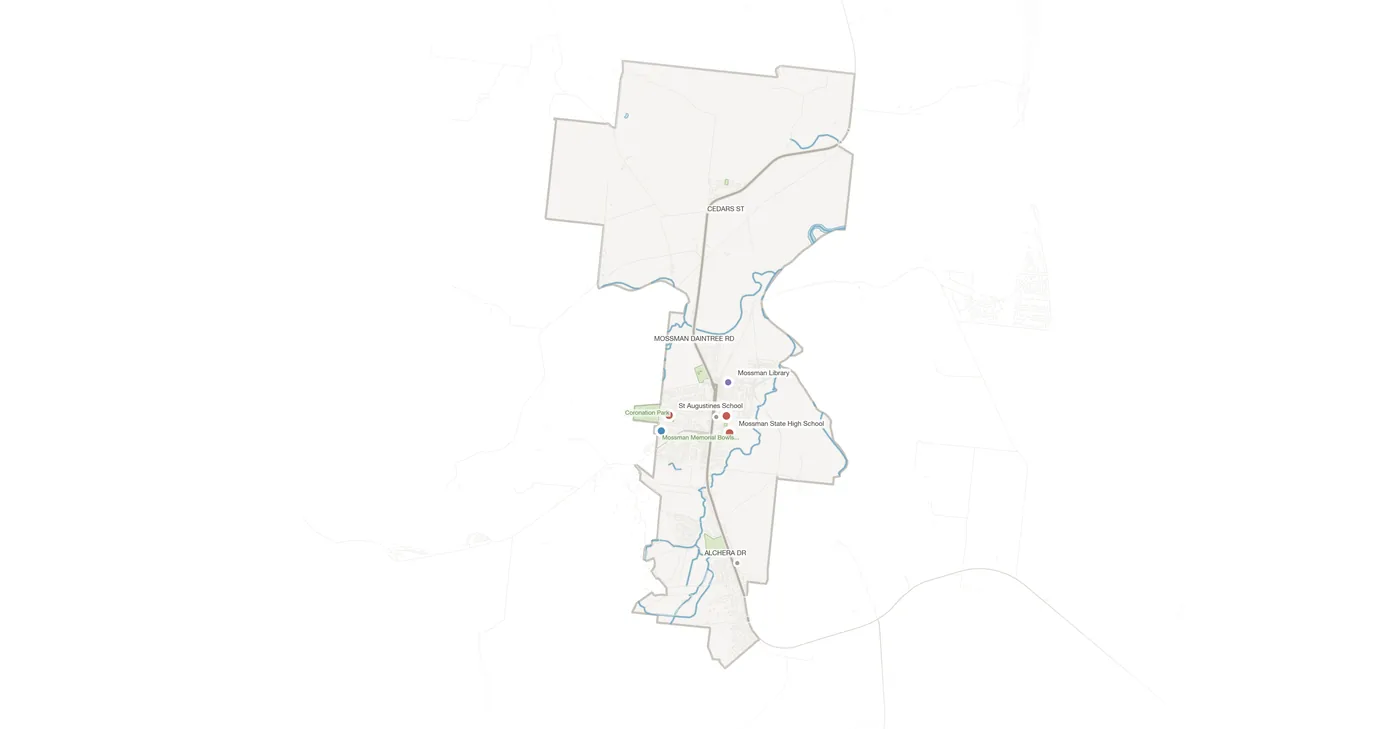 Mossman urban fabric map