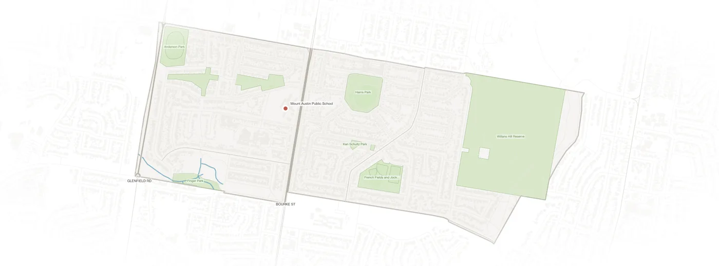 Mount Austin urban fabric map