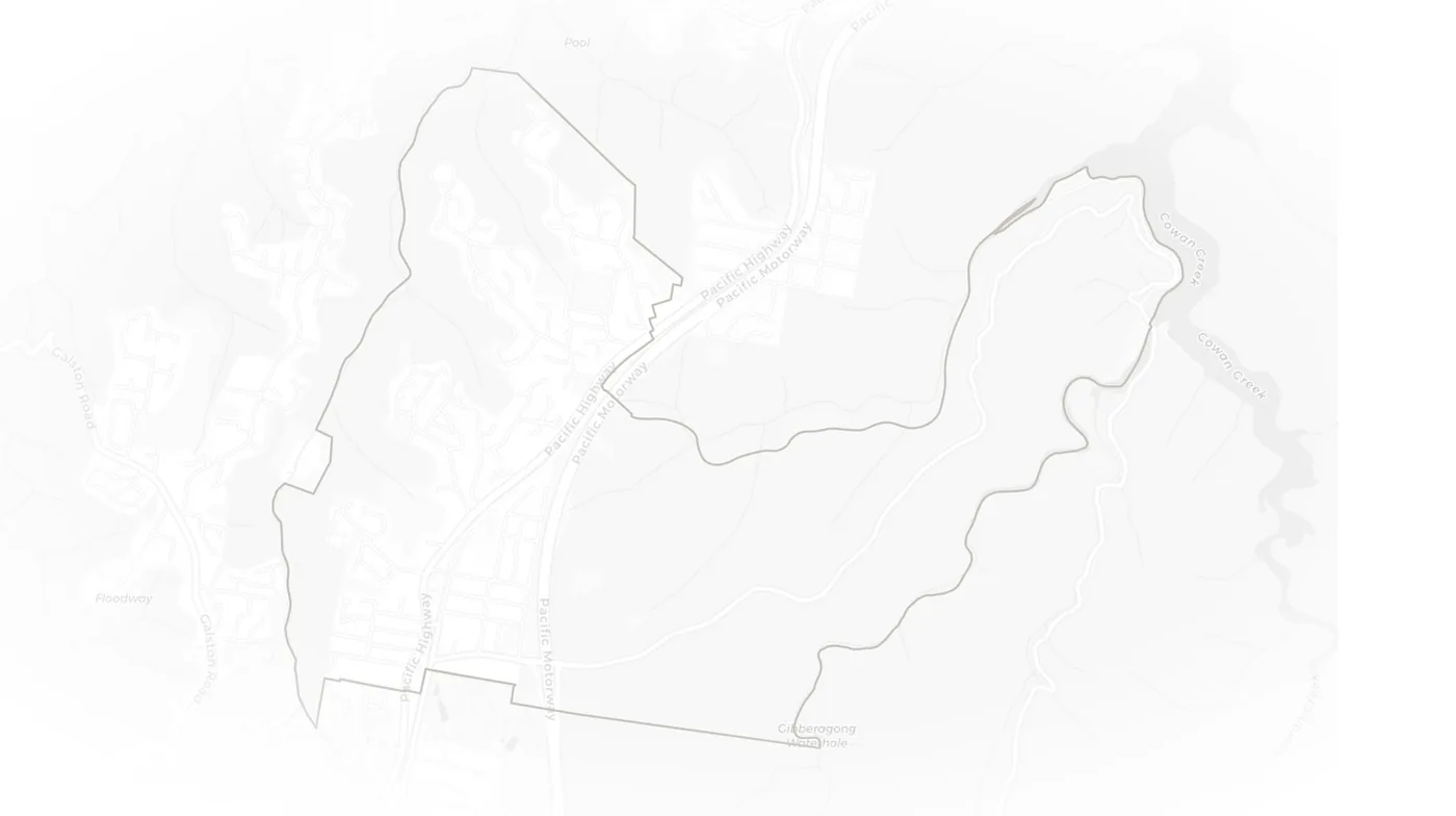 Mount Colah urban fabric map