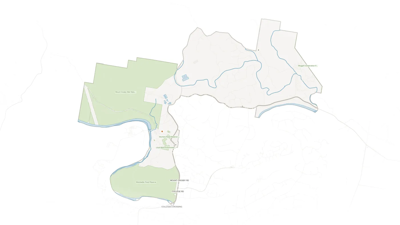 Mount Crosby urban fabric map