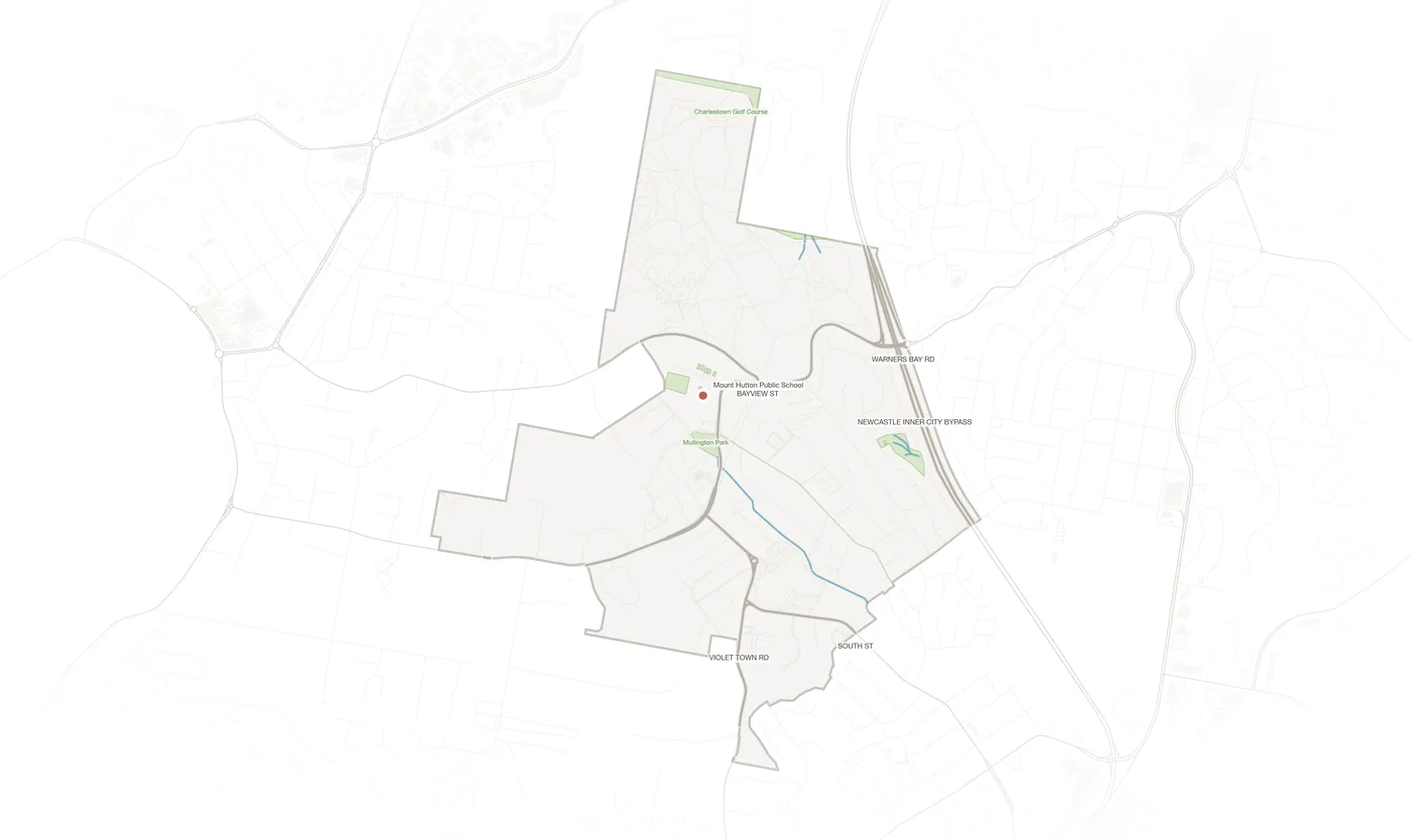 Mount Hutton urban fabric map