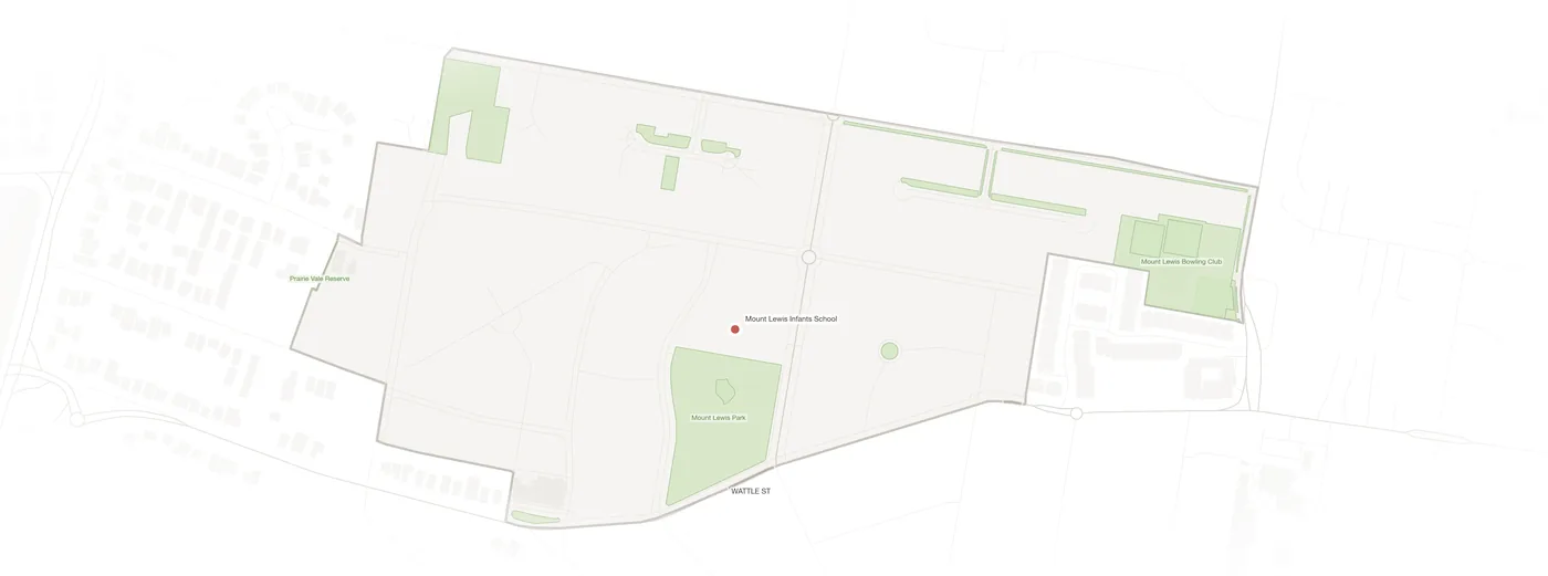 Mount Lewis urban fabric map
