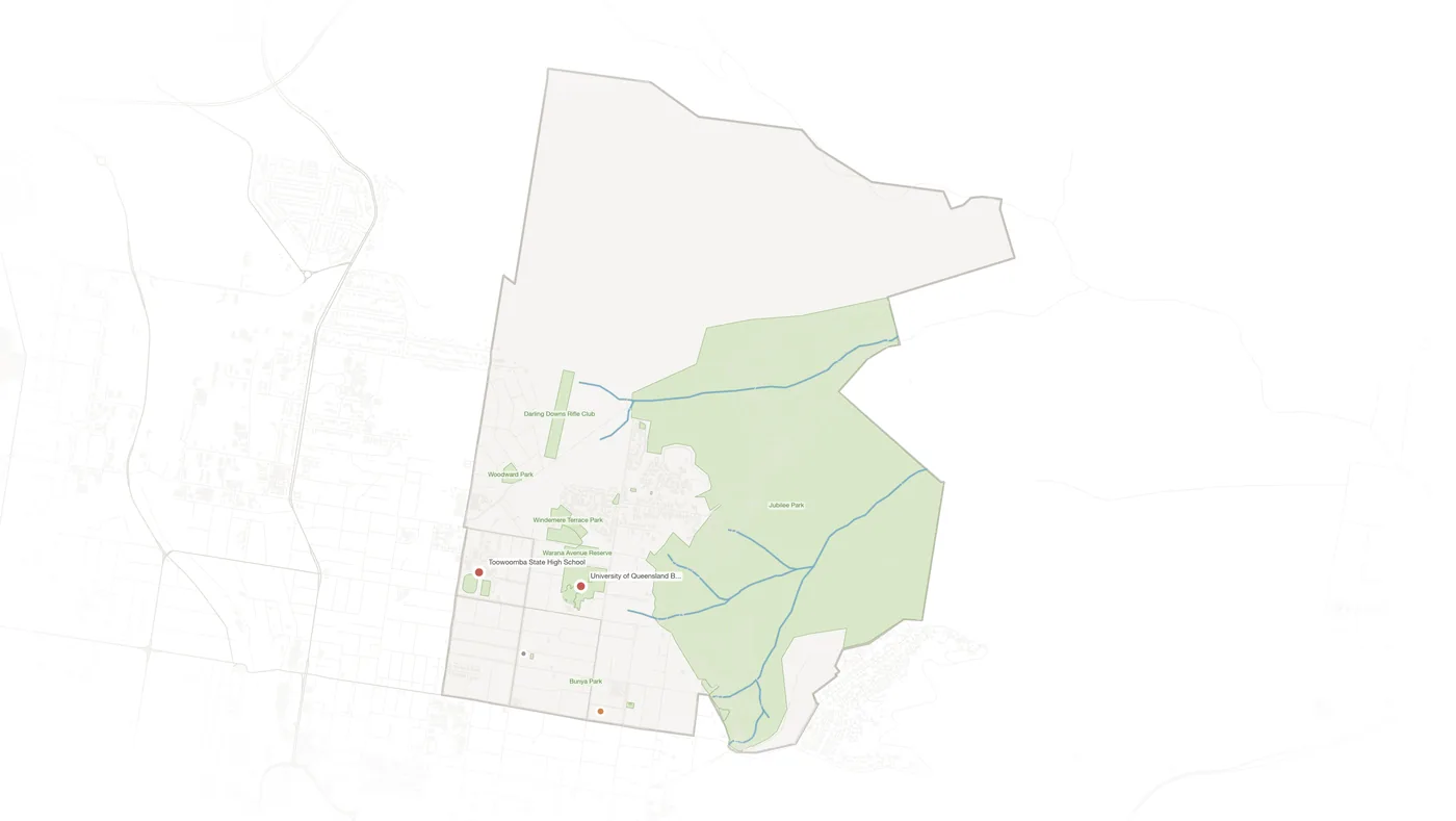 Mount Lofty urban fabric map