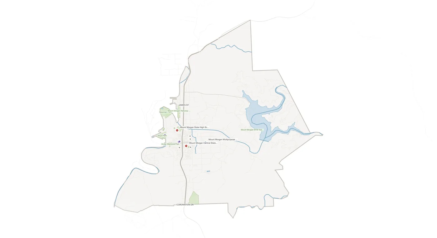 Mount Morgan urban fabric map