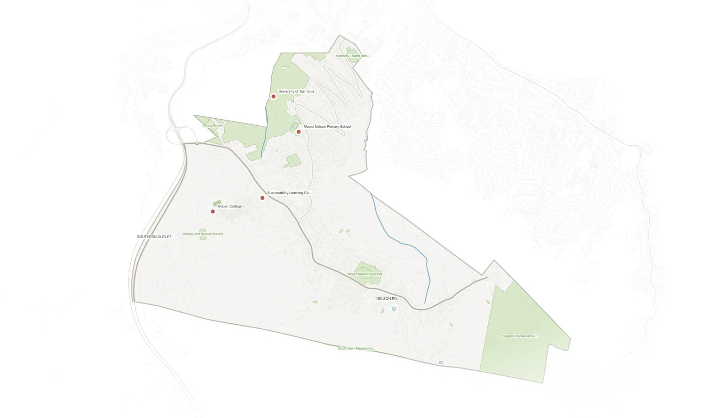 Mount Nelson urban fabric map