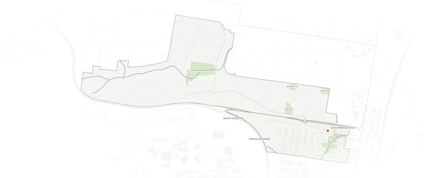 Mount Ousley urban fabric map
