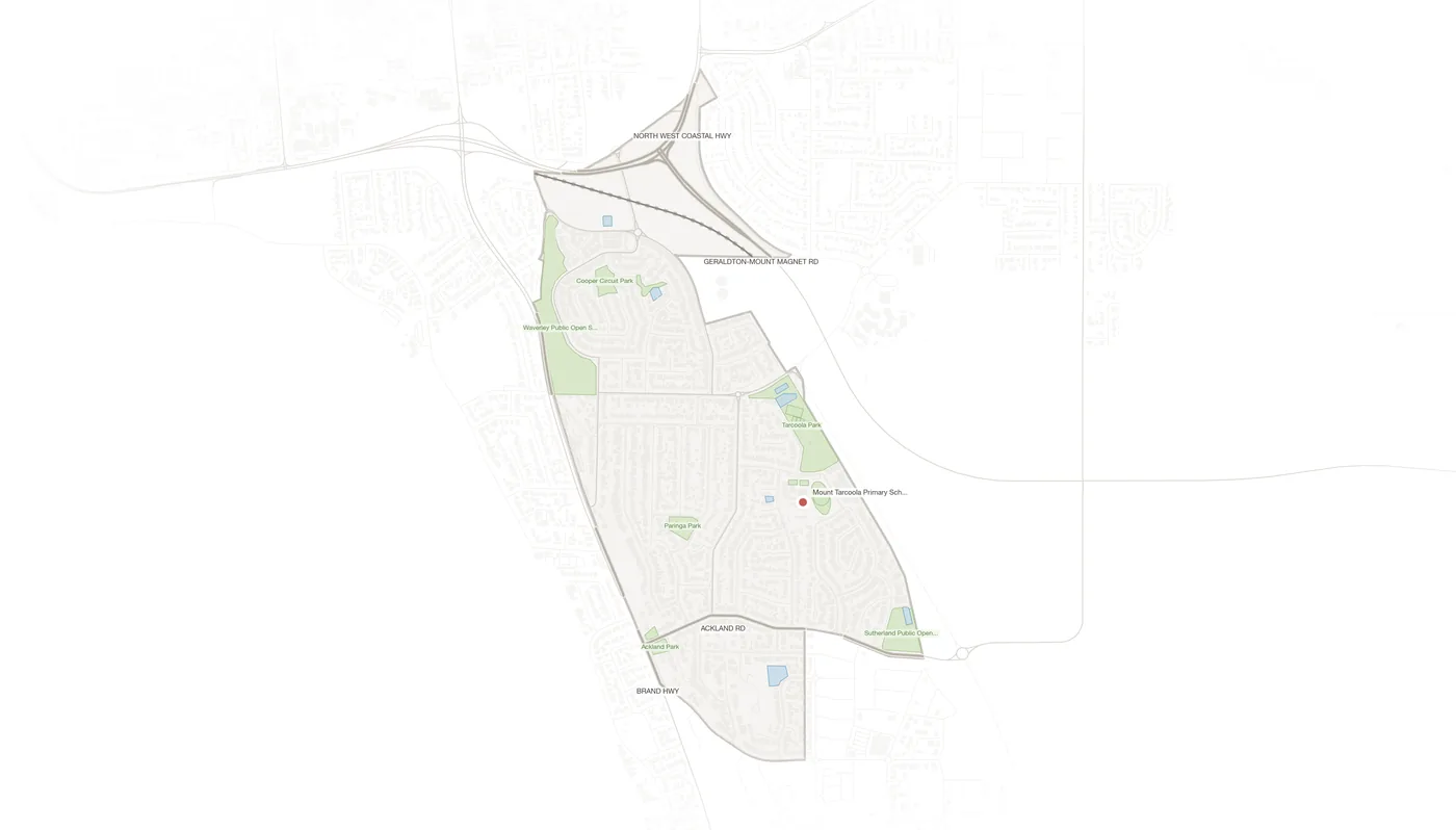 Mount Tarcoola urban fabric map