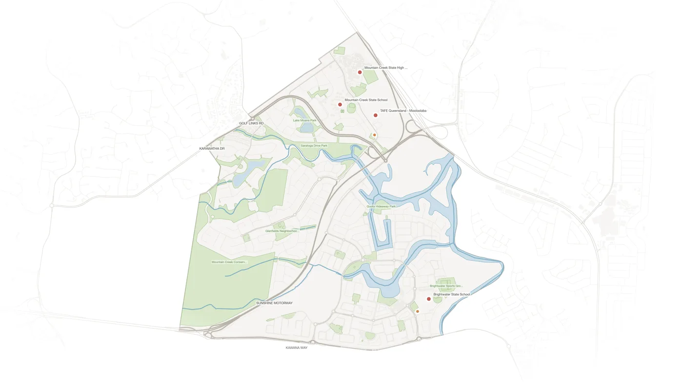 Mountain Creek urban fabric map