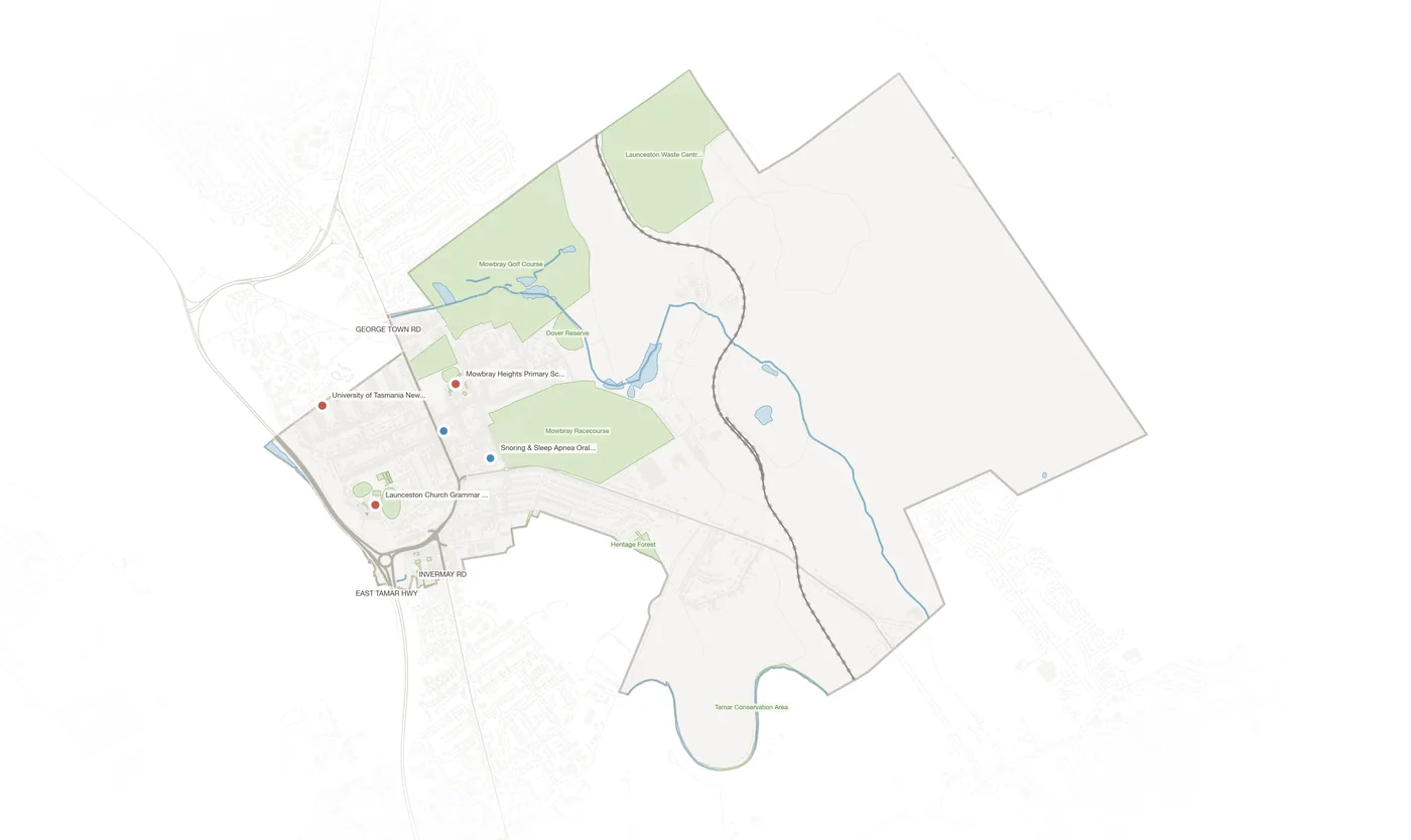 Mowbray urban fabric map