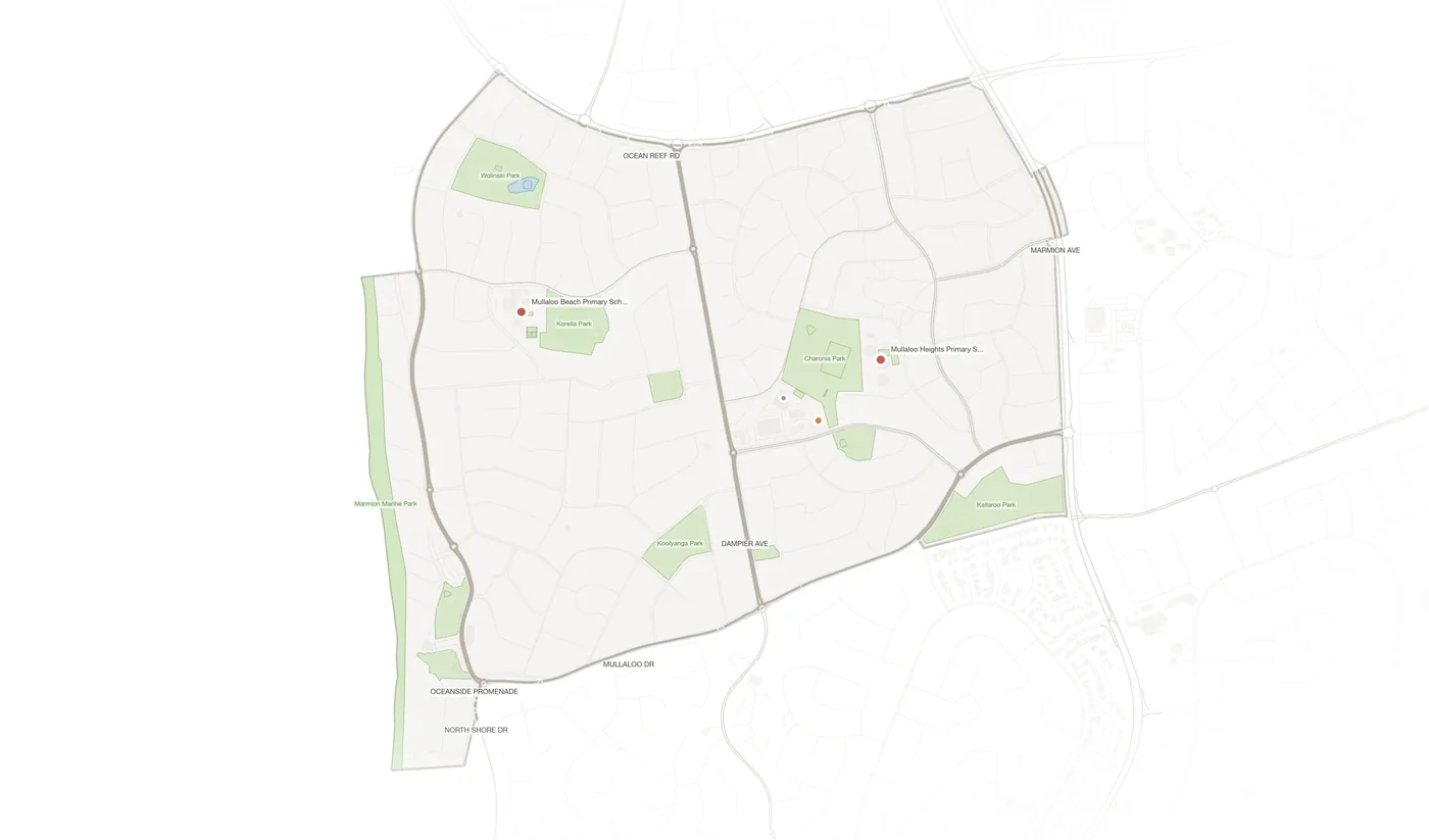 Mullaloo urban fabric map