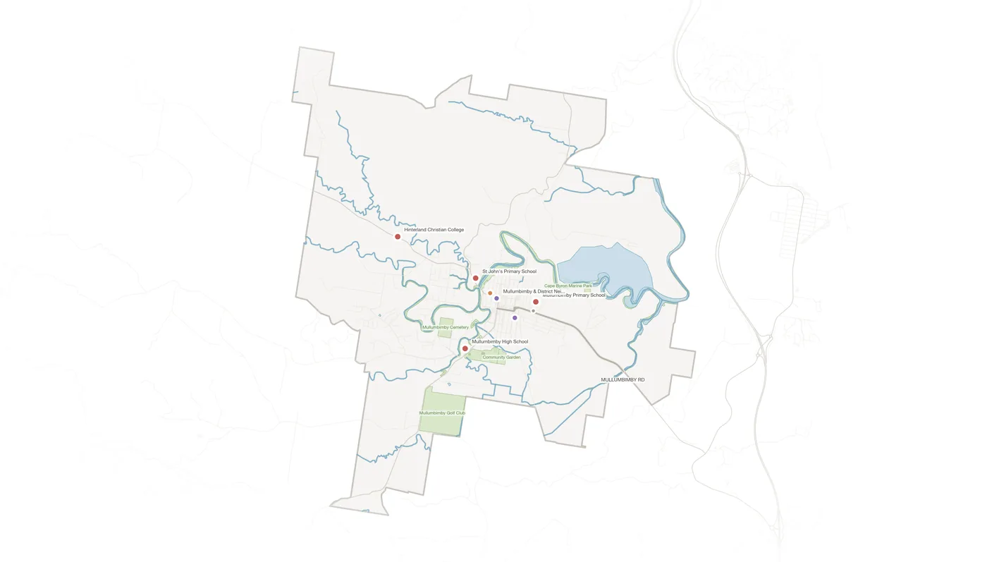 Mullumbimby urban fabric map