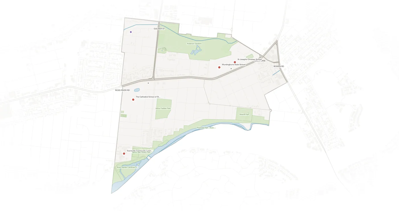 Mundingburra urban fabric map