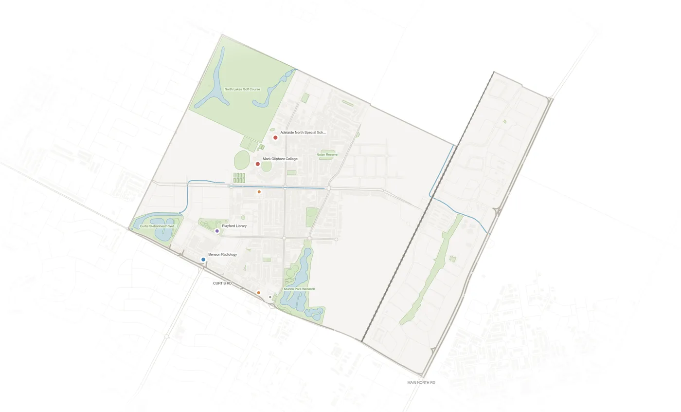 Munno Para urban fabric map