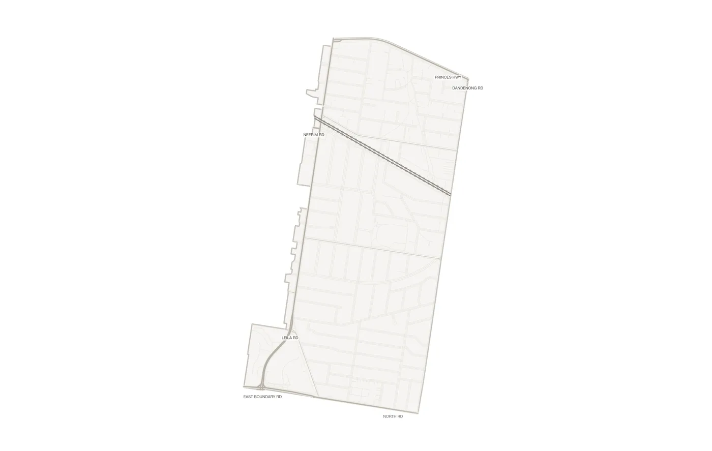 Murrumbeena urban fabric map