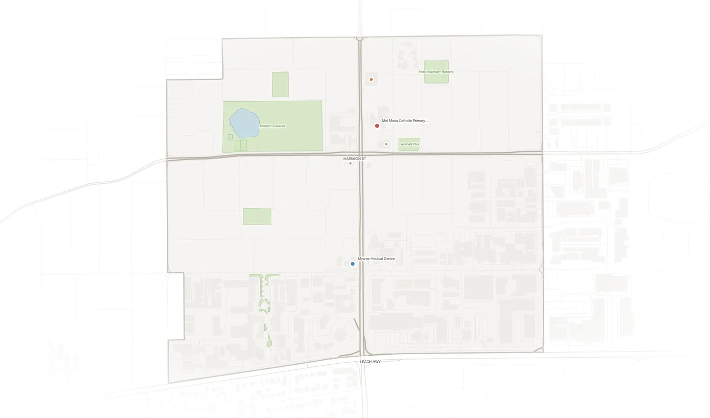 Myaree urban fabric map